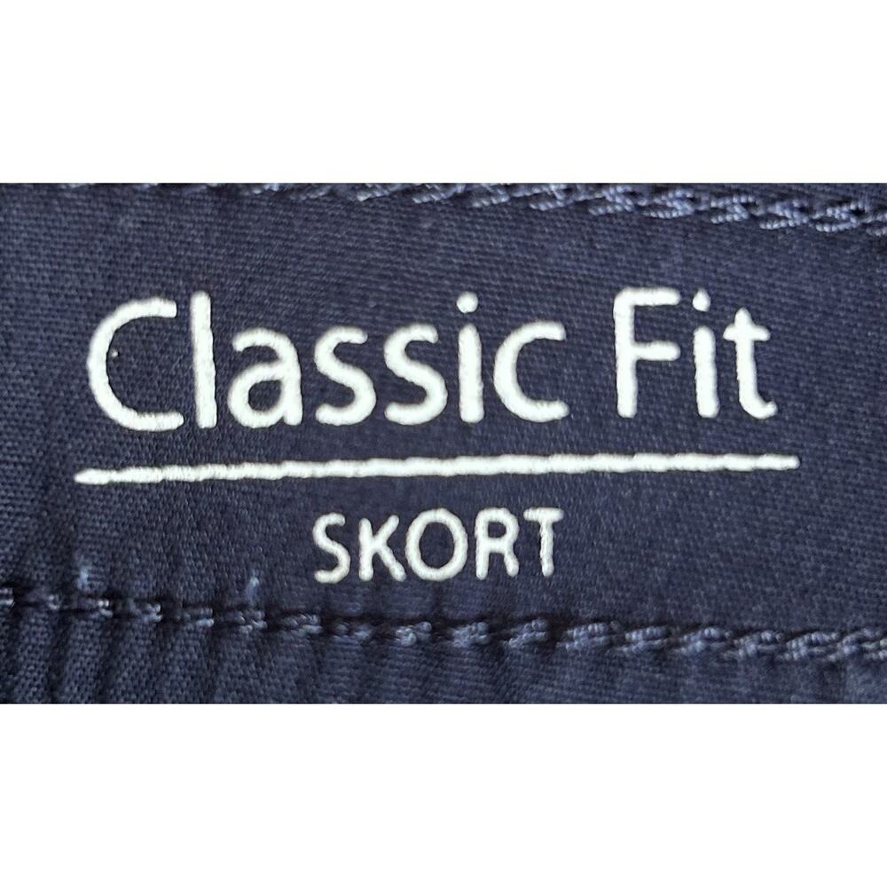 CROFT & BARROW Blue Floral Paisley Cotton Stretch Skirt Skort Classic Womens 12 - Picture 7 of 7